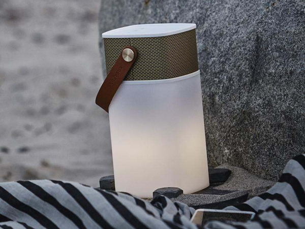kreafunk aglow enciente nomade bluetooth elegance lampe