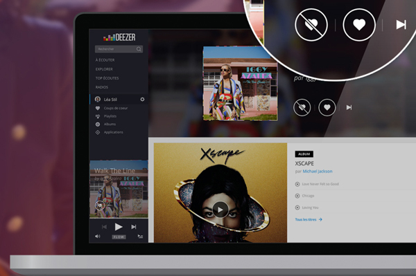 Deezer interface 2016 Flow