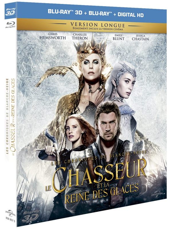 Blu ray Le Chasseur et la reine des neiges 3D