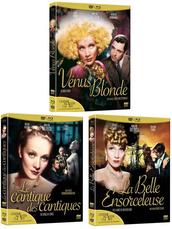 Blu ray Trois Fiilms Marlene Dietrich