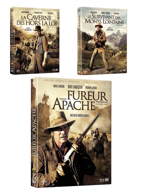 Blu ray Fureur Apache et deux autres westerns