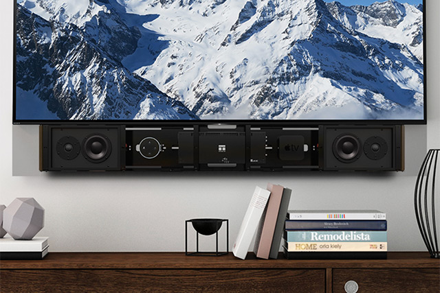 Leon Speakers HIFIT - une barre de son avec emplacement pour AppleTV, ampli, Amazon Echo
