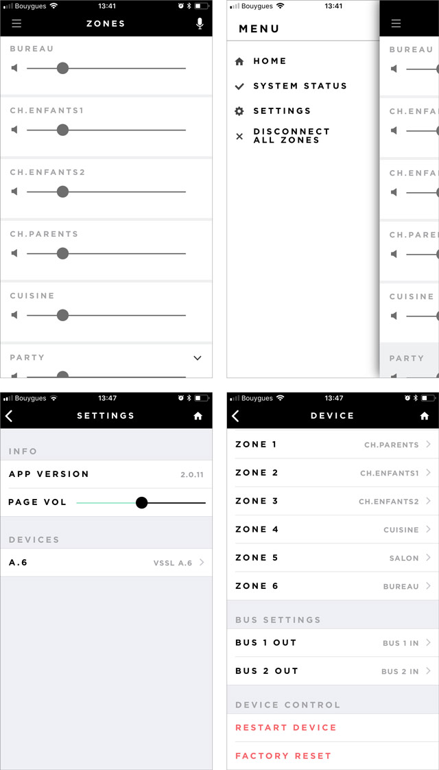 VSSL menu setup