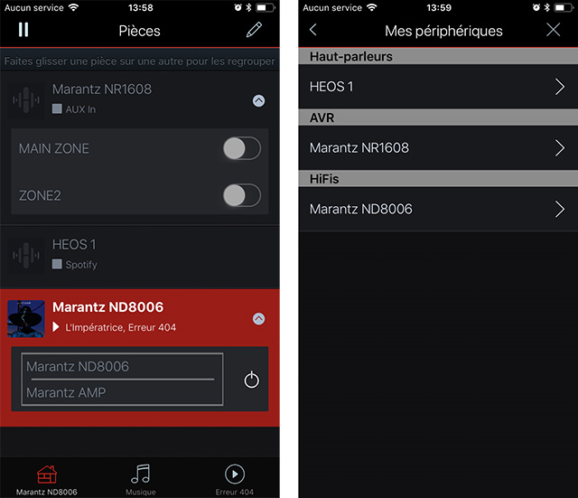 Marantz ND8006 HEOS app