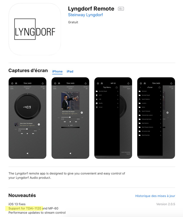 lyngdorf TDAI 1120 app