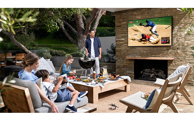 samsung the terrace TV barbecue