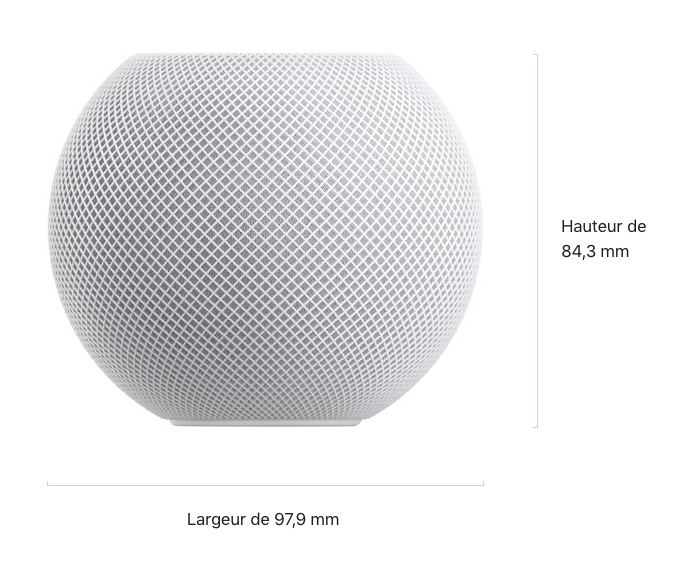 Apple homepod mini white dimensions