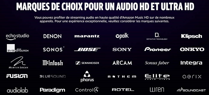 Amazon Music HD marques