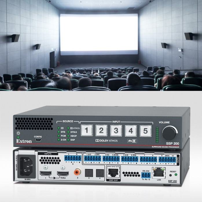 Extron SSP 200 : un mini processeur home cinema professionnel pour de l'Atmos et du DTS:X en 7.1.4