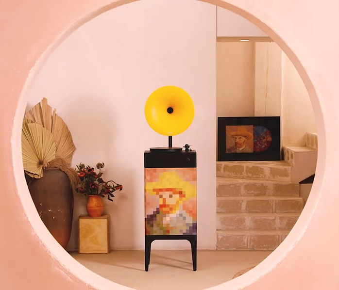 Fennessy Donut : meuble vinyle tout-en-un à l’ancienne, qui se la joue pavillon