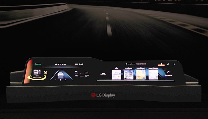 LG Display P OLED automobile tableau bord