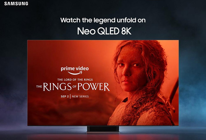 Samsung Prime Video Le seigneur des anneaux les anneaux de pouvoir 8K tv