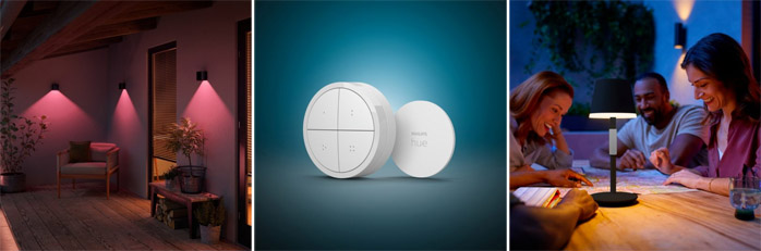 Philips Hue lampe Go applique murale resonate desc tap dial