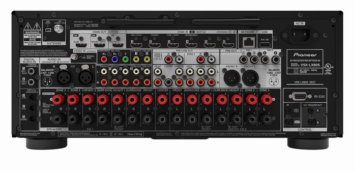 Pioneer Elite VSX LX805 connectiques