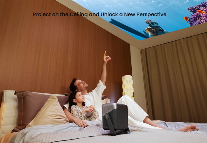 4K Triple Laser video projector for Google TV with Netflix and 3000 lumens brightness