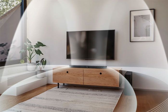 Teufel Cinebar 11 : du Dolby Atmos pour cette barre de son 2.1 ultrafine avec caisson de basse sans fil